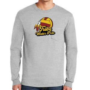 Ultra Cotton ® 100% Cotton Long Sleeve T Shirt with Pocket Thumbnail